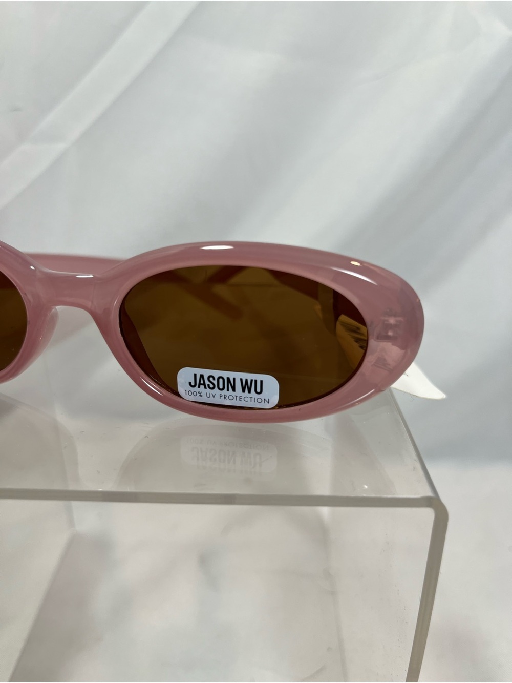 NWT Jason Wu Pink Oval Sunglasses with Brown Lenses - Picture 3 of 3